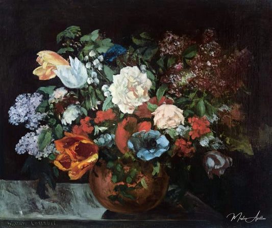 Bouquet de fleurs - Gustave Courbet - Reproductions de tableaux et peintures haut de gamme