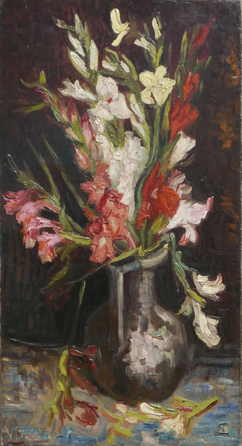 Bukett av gladioler i olika färger - Vincent van Gogh