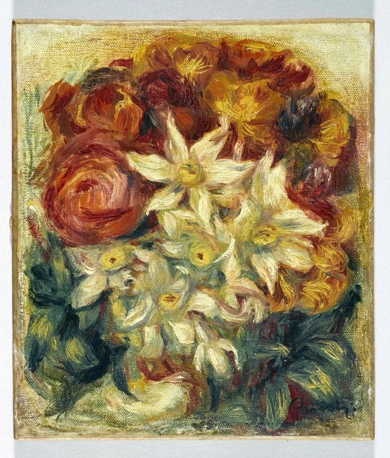 Narciss- och rosbukett - Pierre-Auguste Renoir