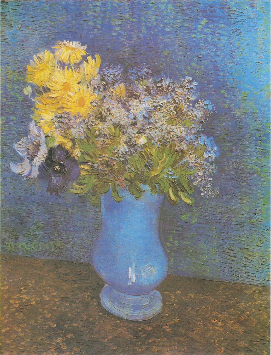 Blomsterbukett i en blå vas - Vincent van Gogh