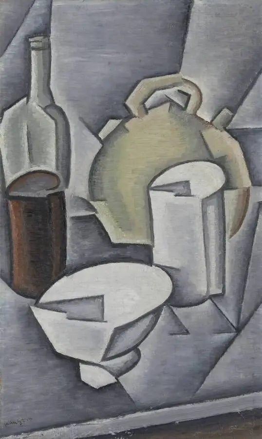 Flaska och kruka - Juan Gris
