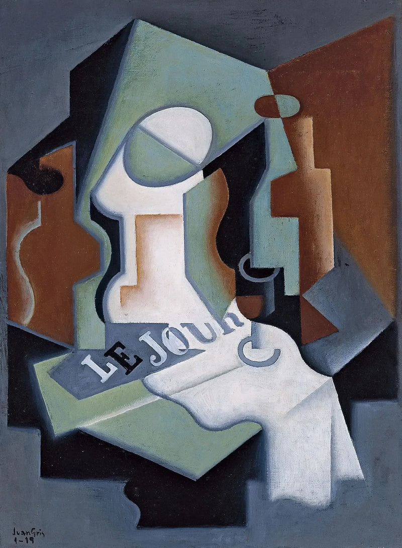 Flaska och fruktfat - Juan Gris