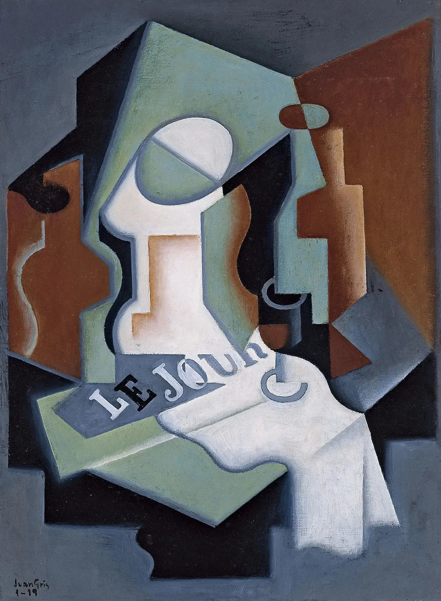 Flaska och fruktfat - Juan Gris