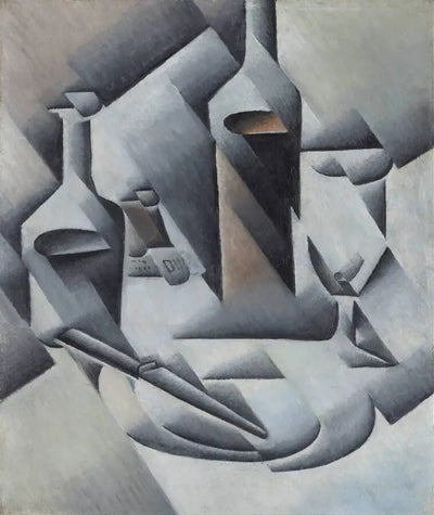 Bouteilles et couteau - Juan Gris - Alpha Reproduction
