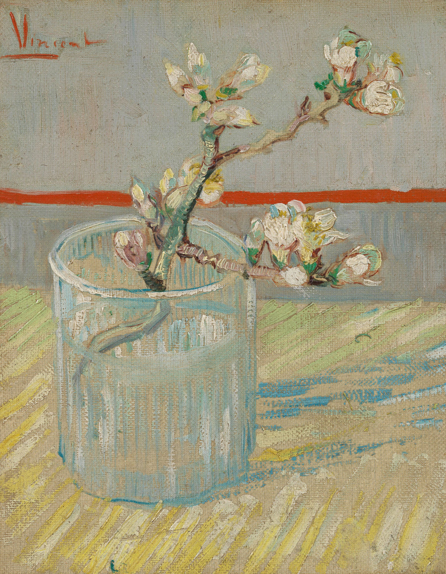 Mandelblommande gren i ett glas - Vincent van Gogh