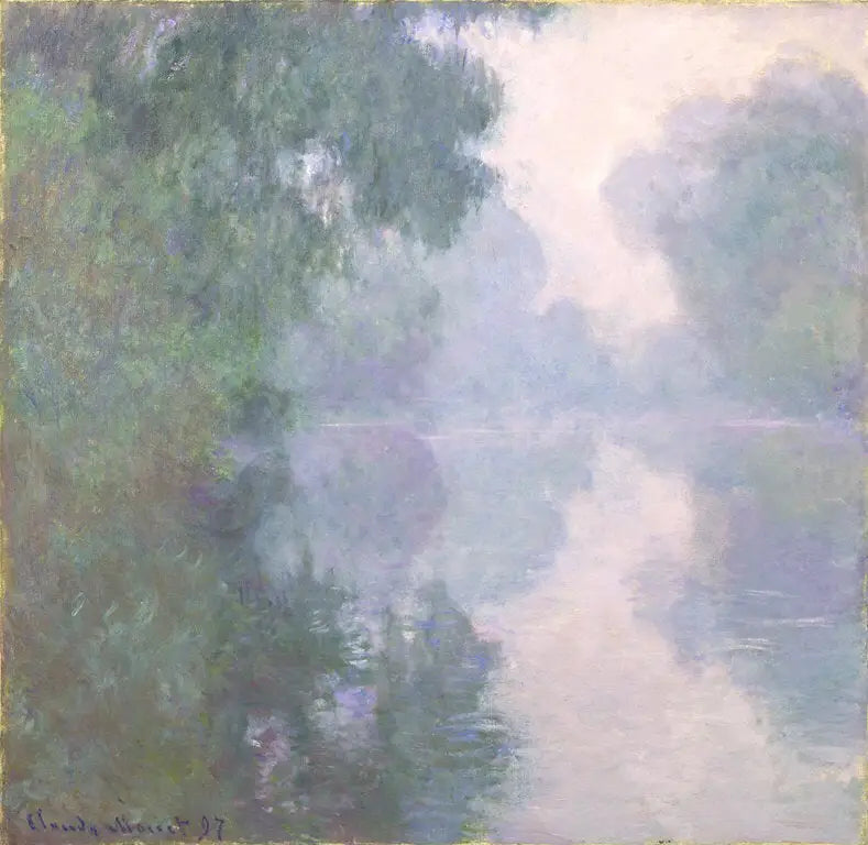 Seinearmen vid Giverny, morgondimma - Claude Monet