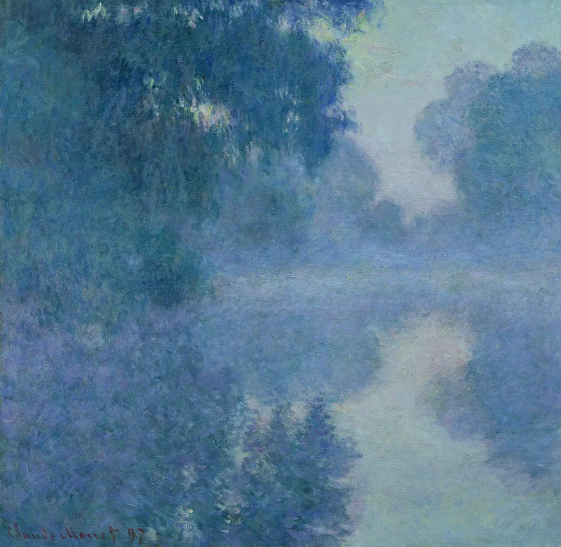 Seine-arm nära Giverny, soluppgång - Claude Monet