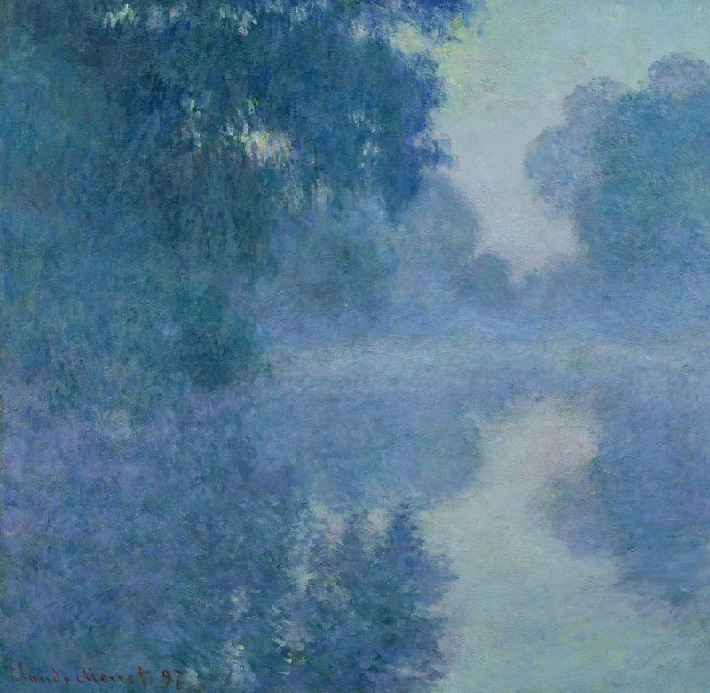 Bras de Seine, stigande sol, Marmottan W1478 - Claude Monet