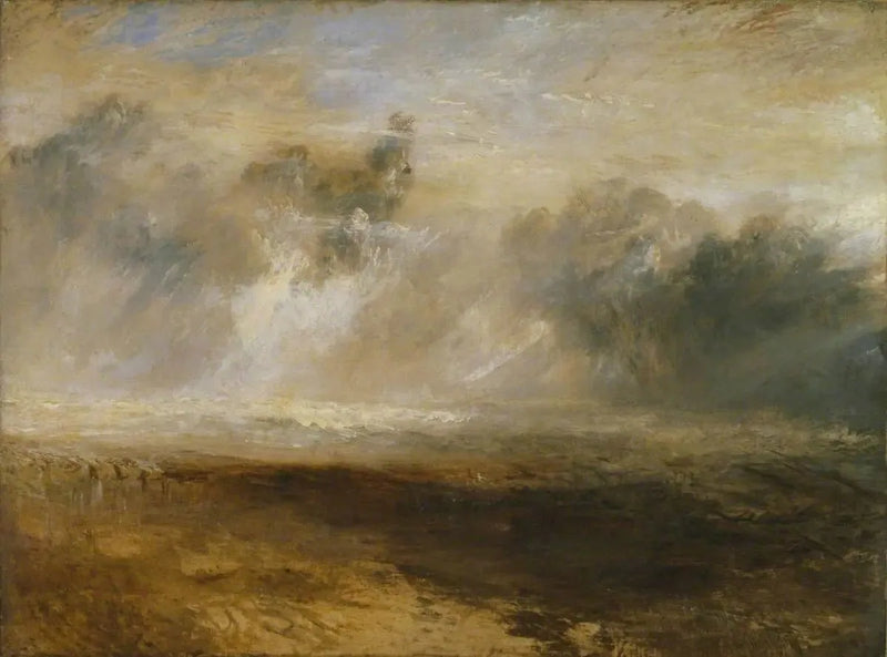 Brytare på en platt strand - J. M. W. Turner