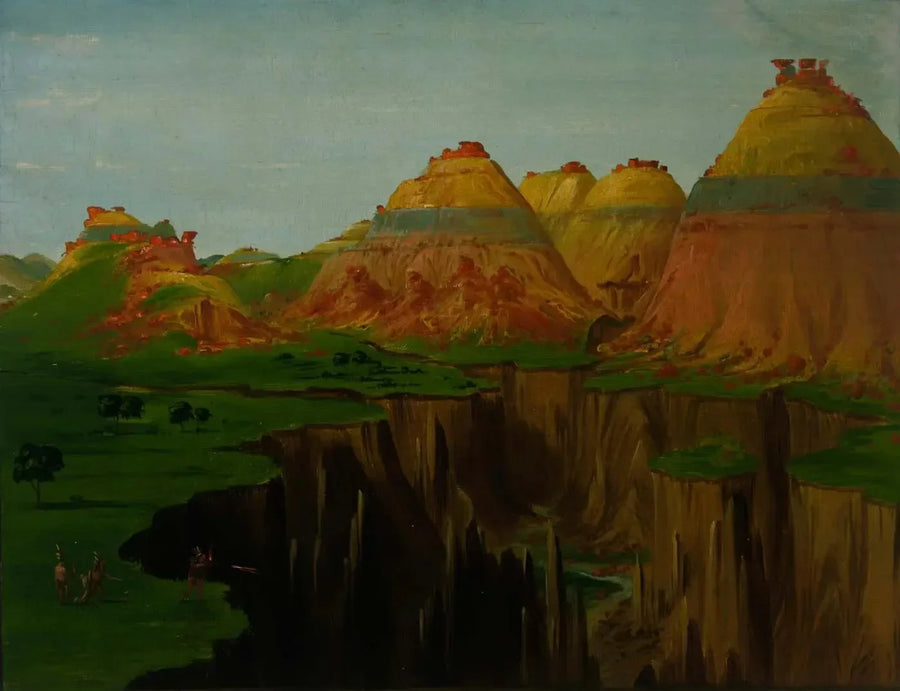 "Brick Kilns", Lergropar, 1900 mil ovanför Saint-Louis - George Catlin