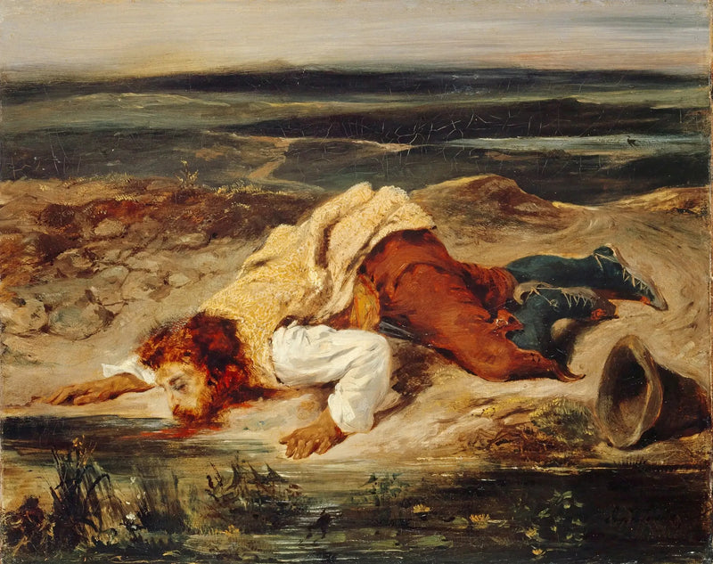 Sårad brigand - Eugène Delacroix