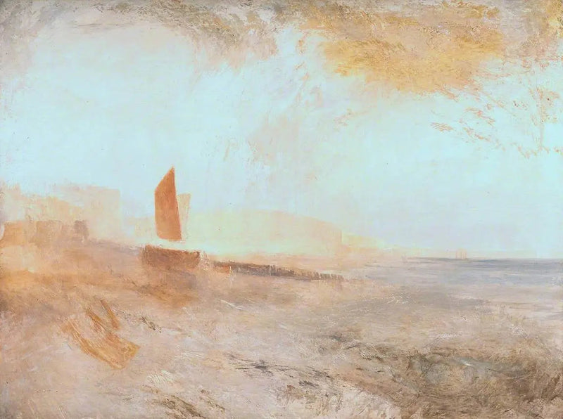 Brighton Beach, med Chain Pier i fjärran, från väster - J. M. W. Turner