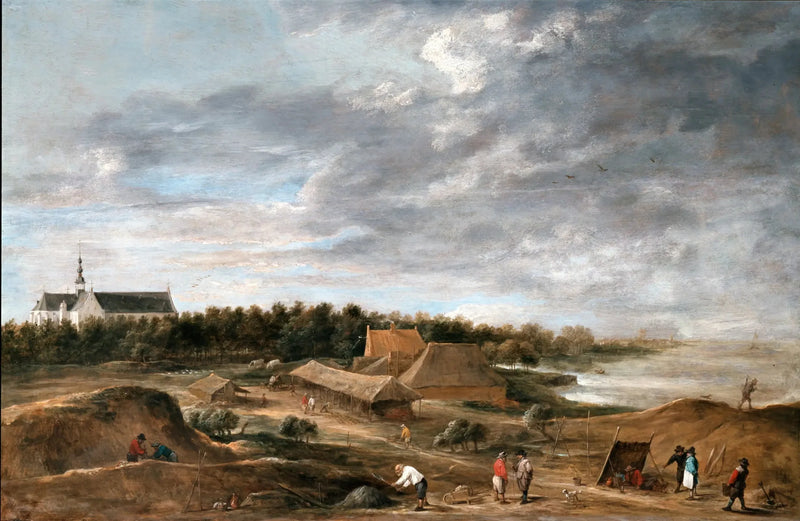 Tegelbruk nära Hemiksem - David Teniers den yngre