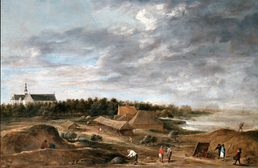 Tegelbruk nära Hemiksem - David Teniers den yngre