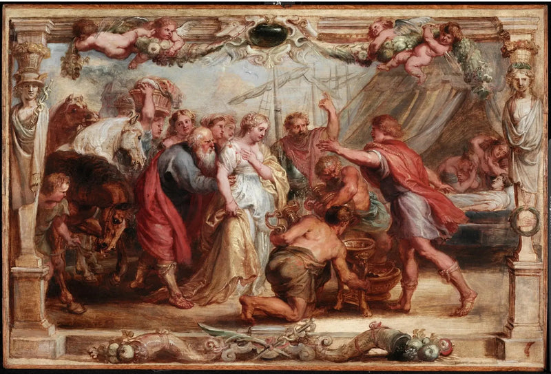 Briseis återlämnad till Achilles - Peter Paul Rubens