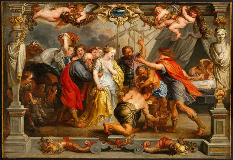Briséis återvänder till Achilles - Peter Paul Rubens