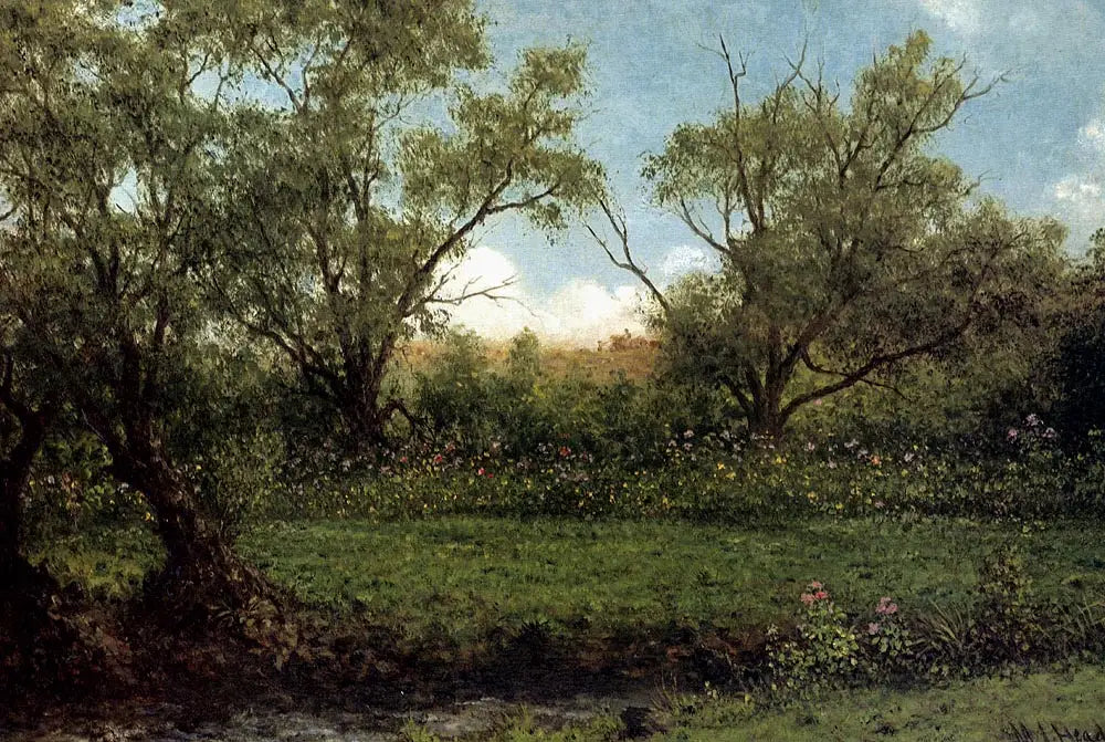 Brookside (Asters dans un champ) - Martin Johnson Heade image 1 tableau peint à l’huile sur toile