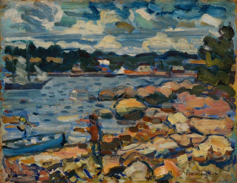 Brooksville, Maine (flod och klippor) - Maurice Prendergast