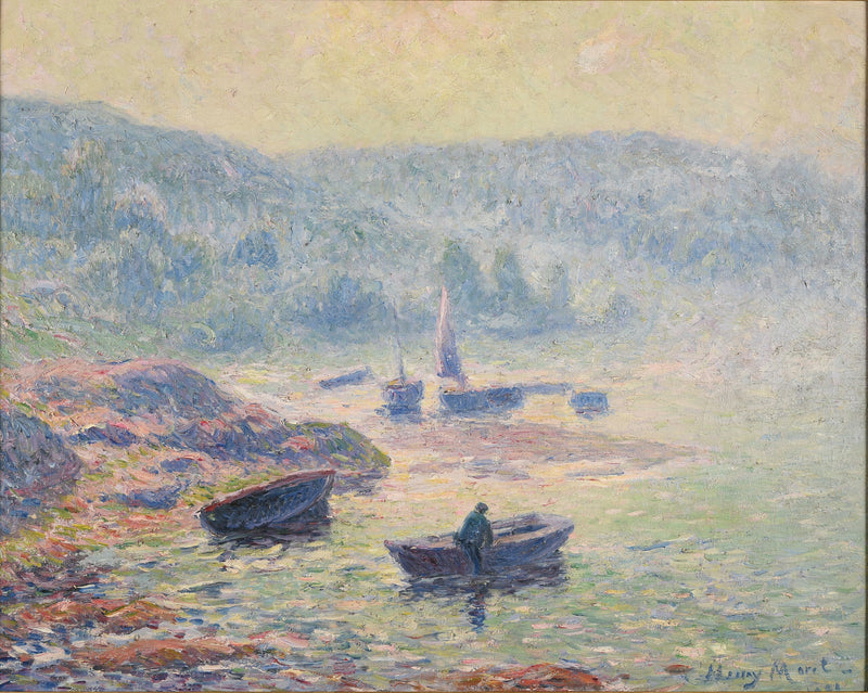 Dimma över floden vid Pont-Aven - Henry Moret