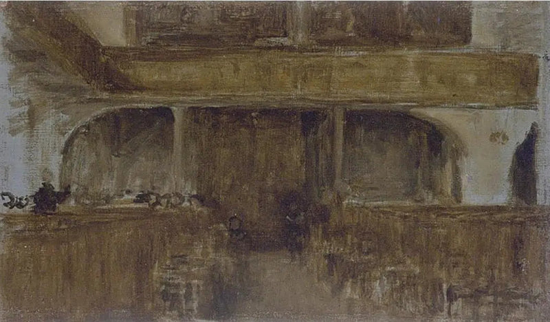 Brun och Guld: Den Lilla Klassen av Prästen i Sainte-Catherine, Honfleur - James Abbott McNeill Whistler