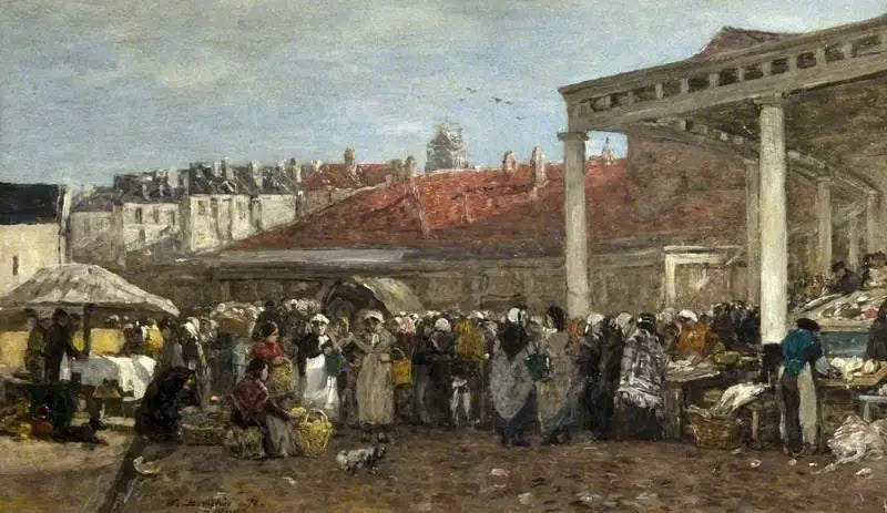 Bryssel, den Gamla Fiskmarknaden - Eugène Boudin