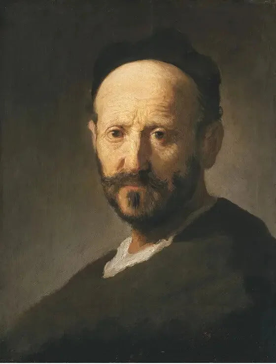 Manlig byst med keps - Rembrandt