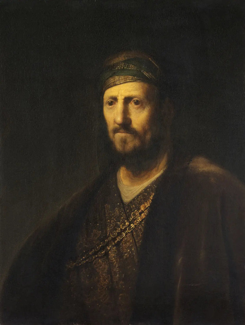 Manlig byst i österländsk kostym - Rembrandt