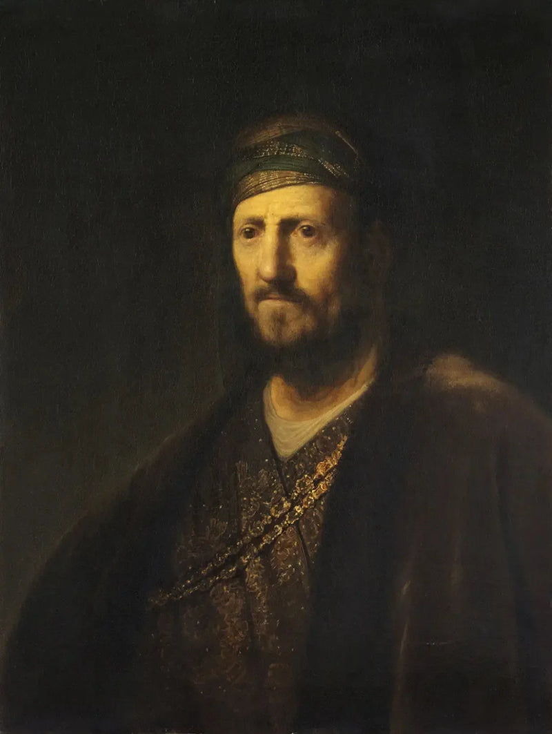 Manlig byst i österländsk kostym - Rembrandt