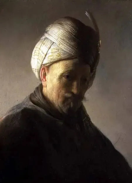 Manlig byst med turban - Rembrandt