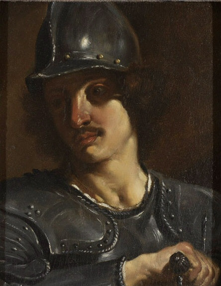 Buste av en soldat i rustning - Guercino