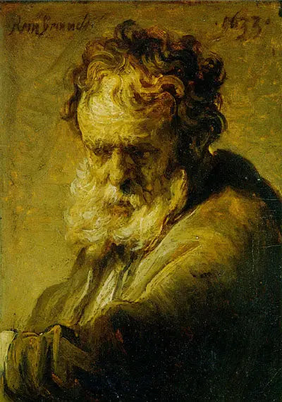 Byst av en gammal skäggig man - Rembrandt