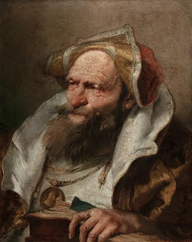 En äldre mans bust - Giovanni Battista Tiepolo