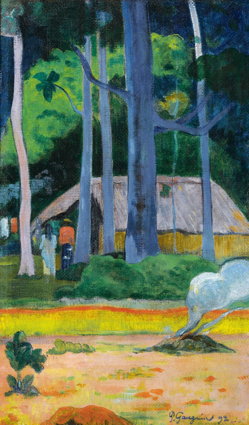 Hydda under träden - Paul Gauguin
