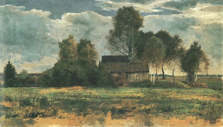 Landshyddor i mossa från Dachau - Franz Marc