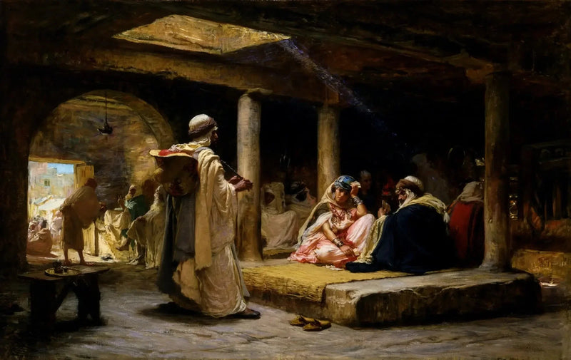 Kafé i Biskra, Algeriet - Frederick Arthur Bridgman