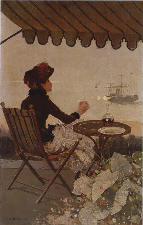 Kafé vid havet - Jean Béraud