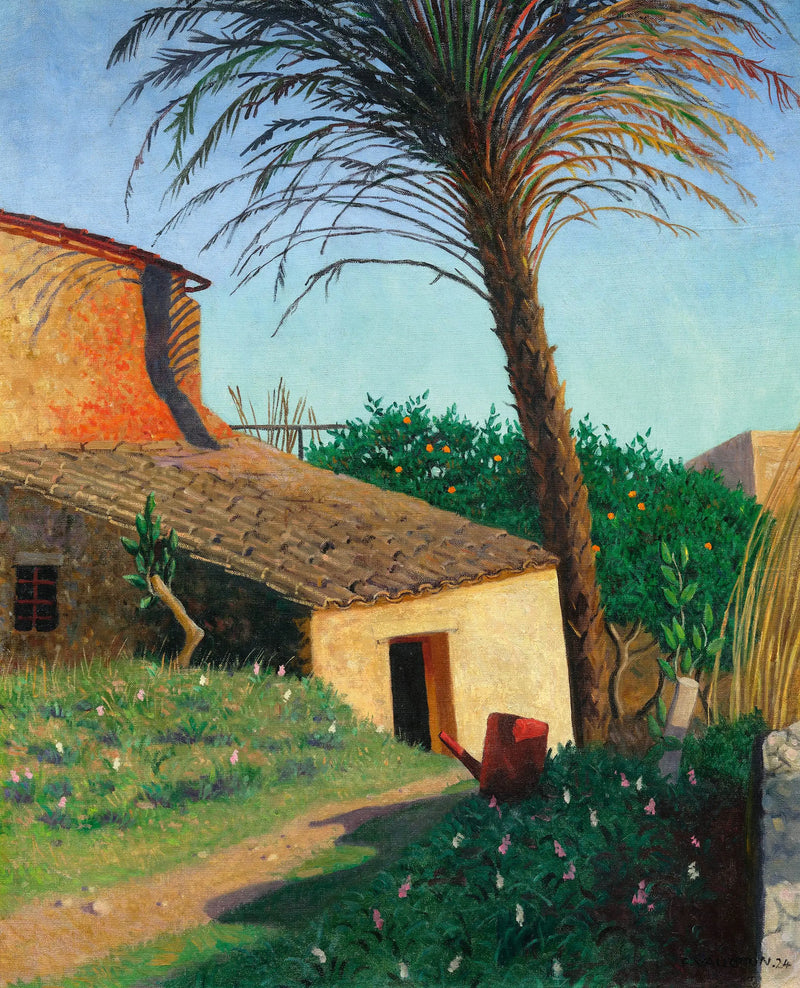 Cagnes, palmträdet - Félix Vallotton