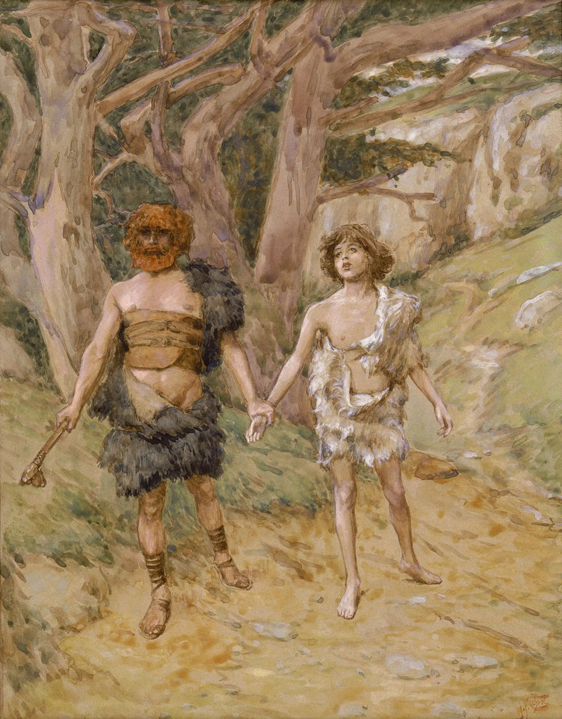 Kain leder Abel till döden - James Tissot