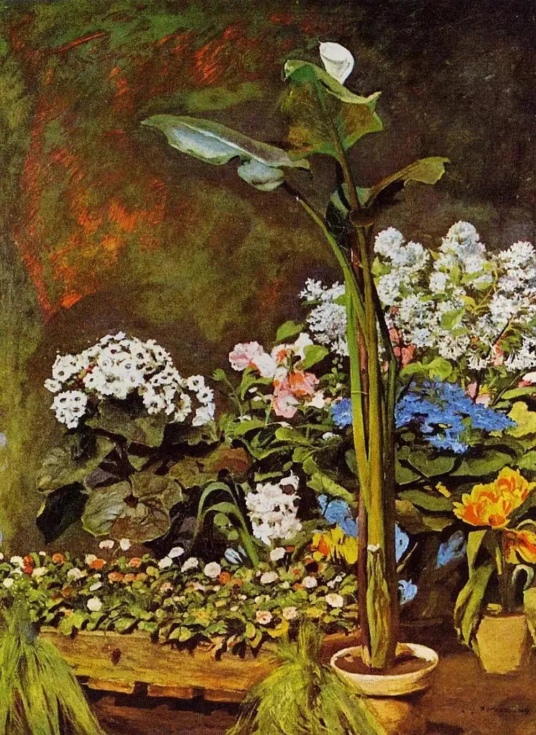 Stilleben, arum och blommor - Pierre-Auguste Renoir