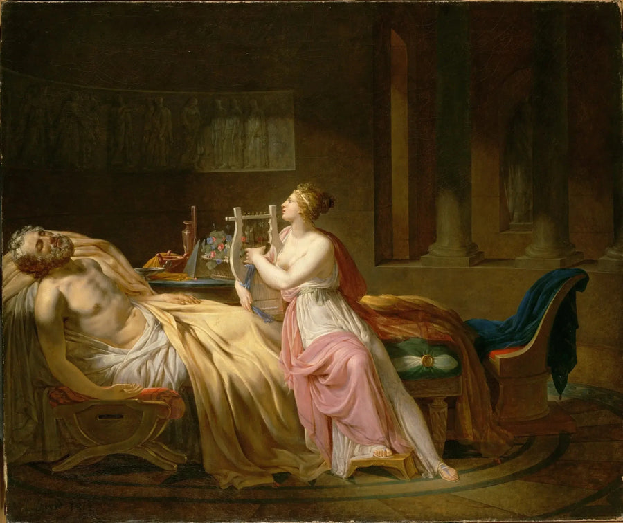 Calliope gråter över Homerus - Jacques-Louis David