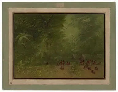 Indisk lägerplats i skogen - George Catlin