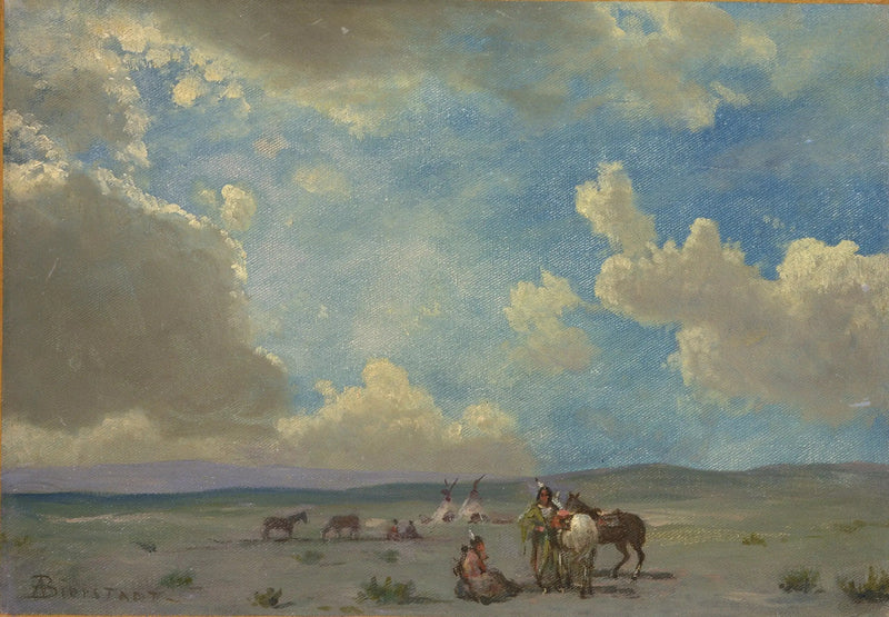 Indiansk lägerplats - Albert Bierstadt