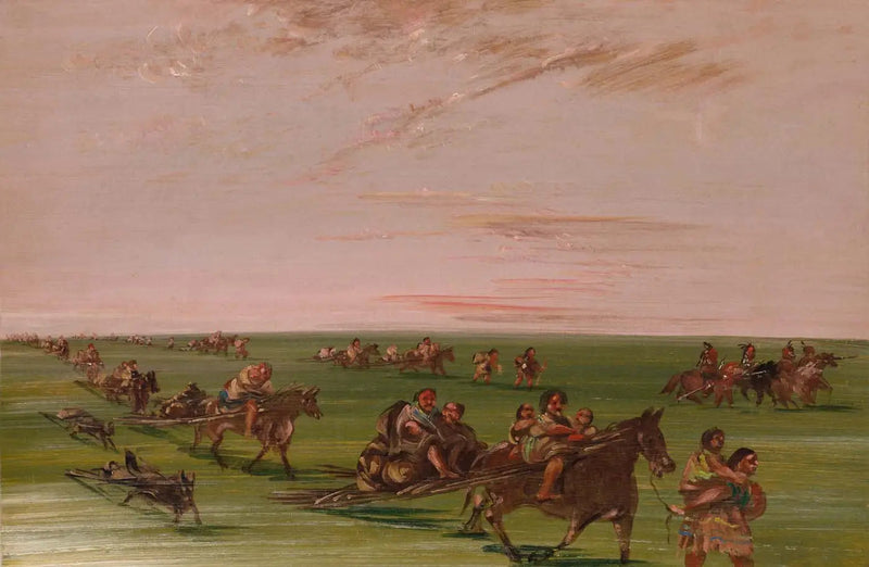 Mobilt läger för Sioux-stammen - George Catlin