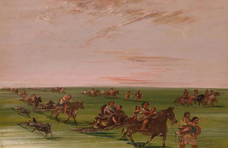 Mobilt läger för Sioux-stammen - George Catlin