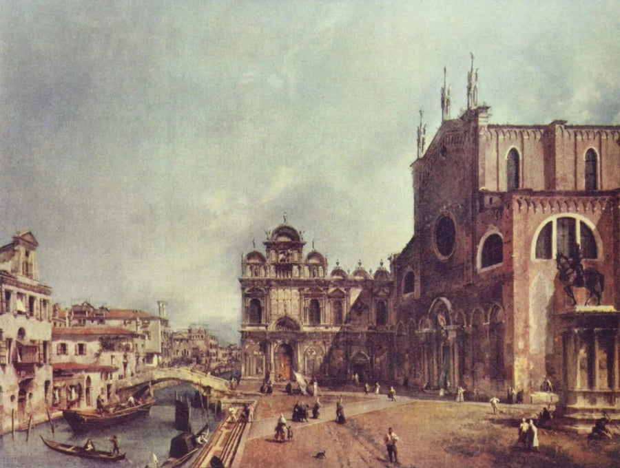 Campo Santi Giovanni e Paolo och Scuola Grande du San Marco - Canaletto