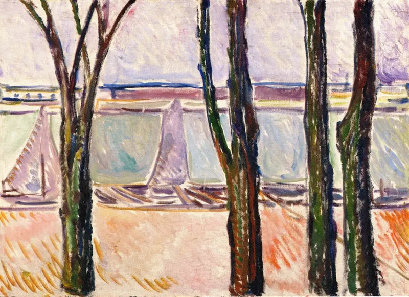 kanal i Warnemünde - Edvard Munch