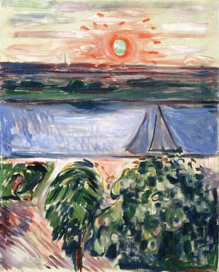 kanal vid solnedgång - Edvard Munch