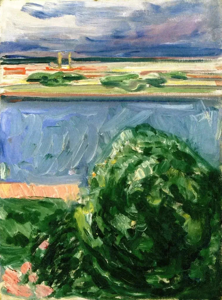 kanal med svarta moln - Edvard Munch