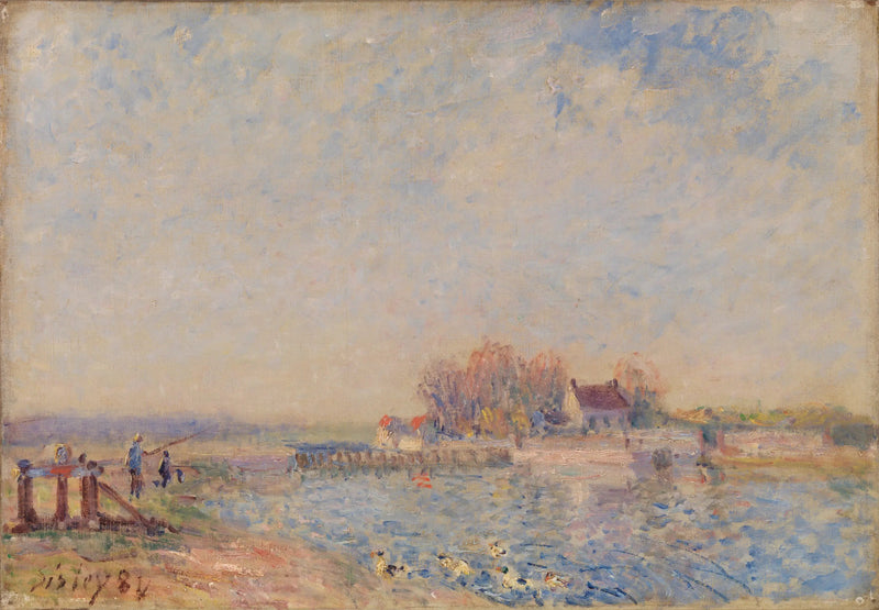 Saint Mammès kanal – Loing (Saint Mammès – Loingkanalen) - Alfred Sisley