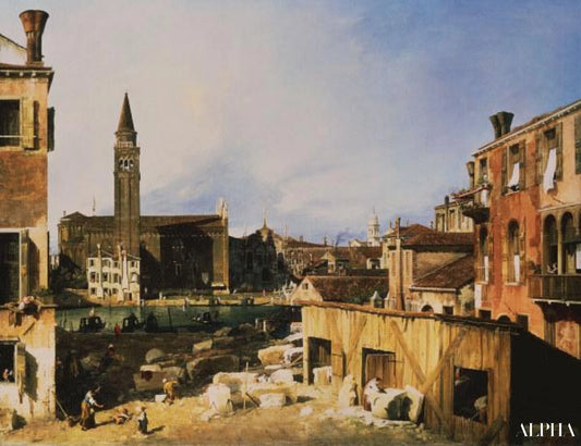 Canaletto, Église et Scuola della Carit - Giovanni Antonio Canal - Reproductions de tableaux et peintures haut de gamme